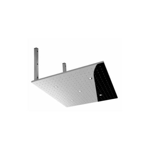 Душевая лейка 800x800 на кронштейнах с белой подсветкой